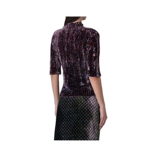 Mock Neck Short-Sleeved Sweater