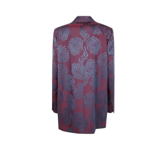 Floral Printed Double-Breasted Blazer