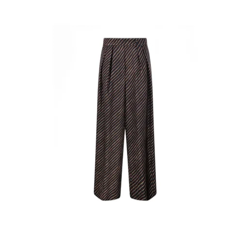 Striped Straight-Leg Trousers