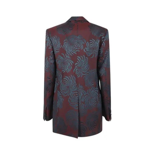 Floral Jacquard Single Breasted Jacket
