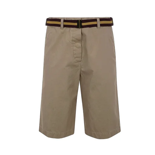 Knee-Length Belted Shorts
