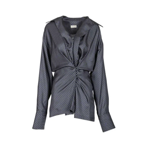 Wrap Detailed Twill Shirt