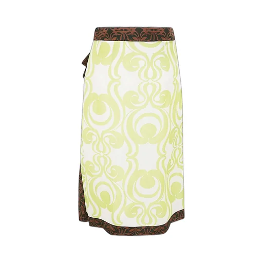 Abstract Printed Midi Skirt