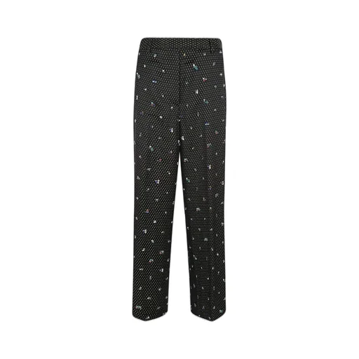 Patterned Tailored Trousers