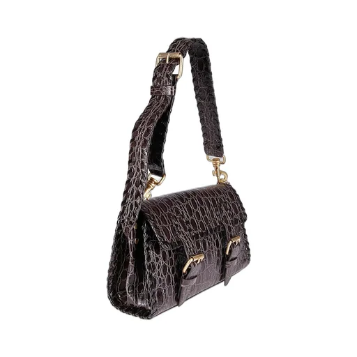 Embossed Shoulder Bag