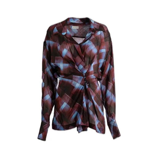 Chaddy Check Scarf Blouse