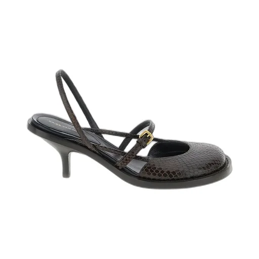 Embossed Slingback Pumps