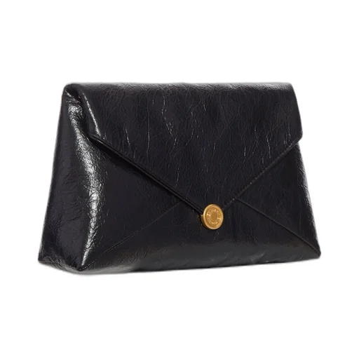 Logo Embossed Chain Linked Shoulder Bag