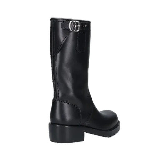 Buckle Detailed Biker Boots
