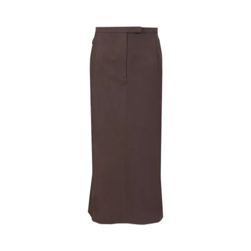 Pleat Detailed Poplin Skirt