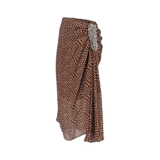 Embellished Dot Printed Skirt