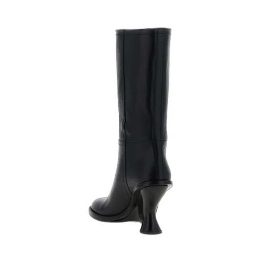 Curved Wedge Heel Boots