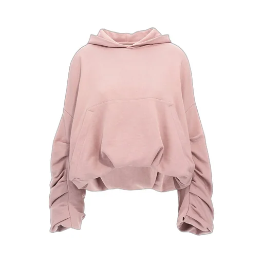 Long-Sleeved Draped Hoodie