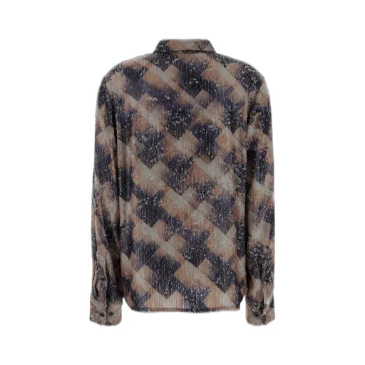All-Over Patterned Button-Up Shirt