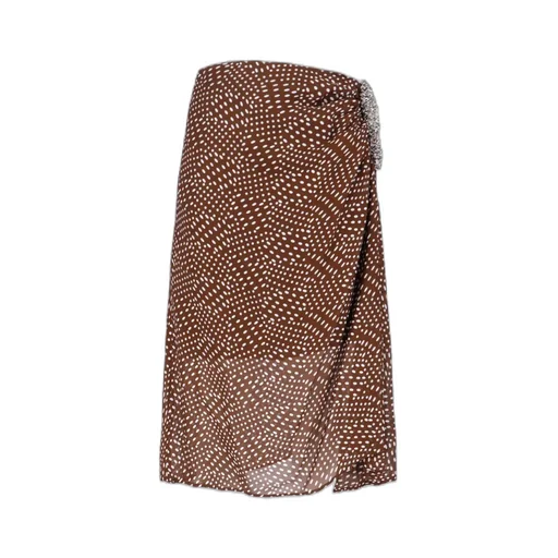 Embellished Dot Printed Skirt
