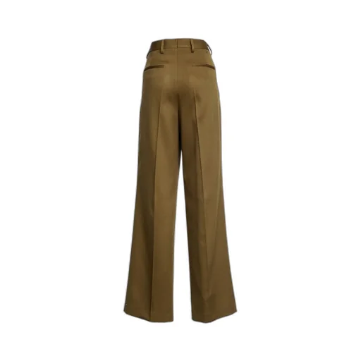 Straight-Leg Pleated Trousers
