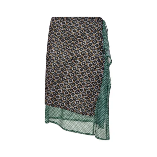 Patterned Asymmetric Skirt
