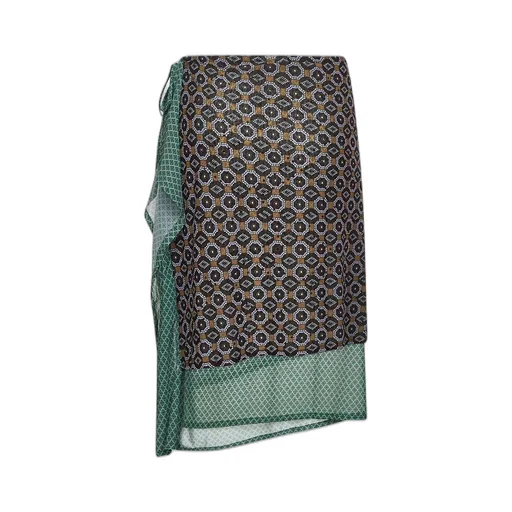 Patterned Asymmetric Skirt