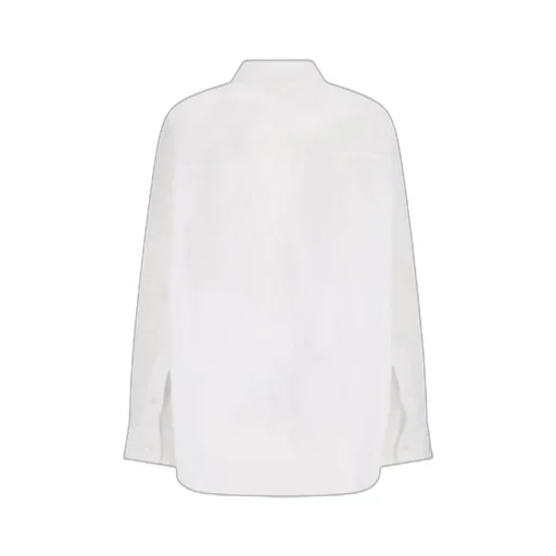 Buttoned Curved Hem Shirt