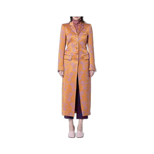 Jacquard Single-Breasted Coat