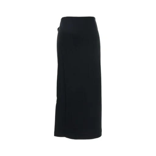 Asymmetric Hem Midi Skirt