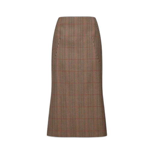 Checked Flared Skirt