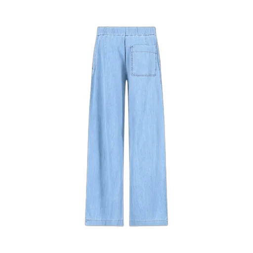 Low Rise Pleated Wide Leg Jeans