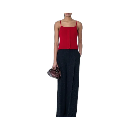 Buttoned Rib Tank Top