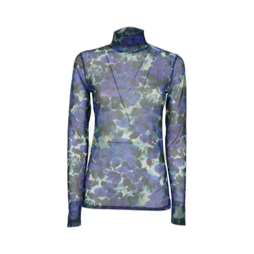 Floral Printed High-Neck Top
