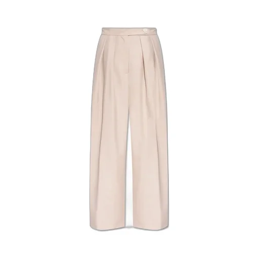 Pleated Wide-Leg Trousers