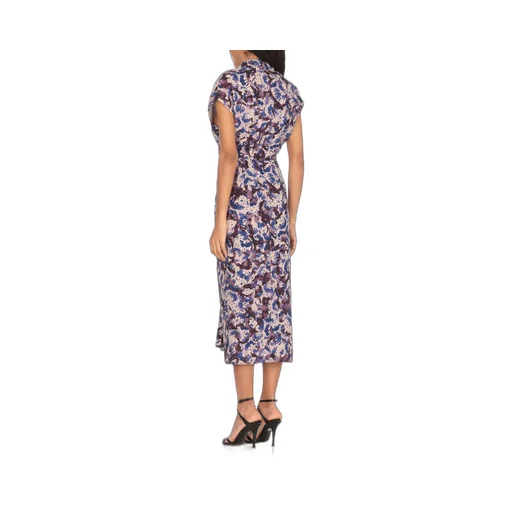 V-Neck Pattern-Printed Dress