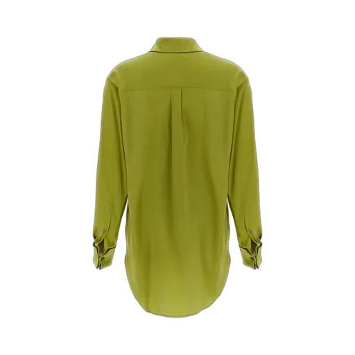 Corsala Button-Up Satin Shirt