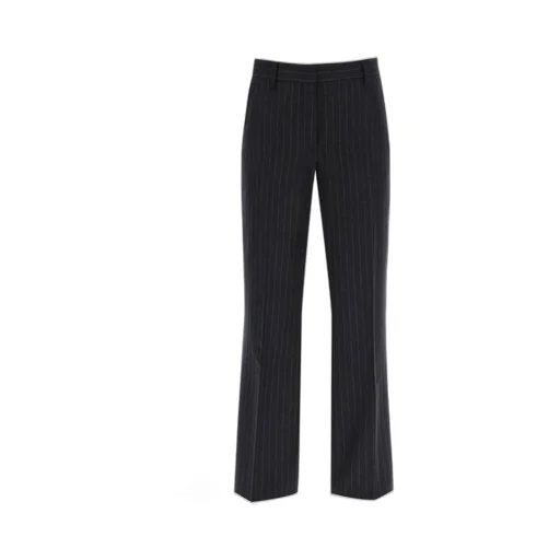 Pinstripe Mid Rise Trousers