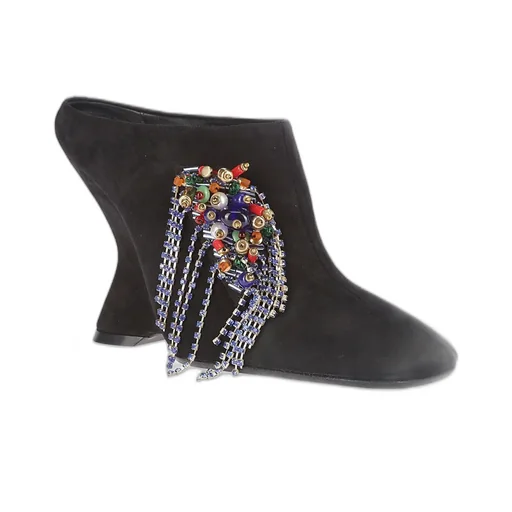 Embellished Slip-On Mules