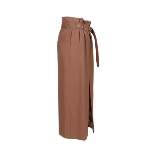 Seaches Belted Midi Skirt
