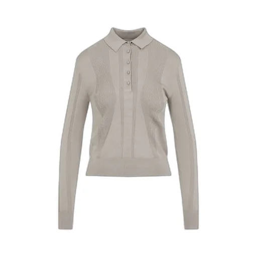 Button Detailed Long-Sleeved Polo Shirt