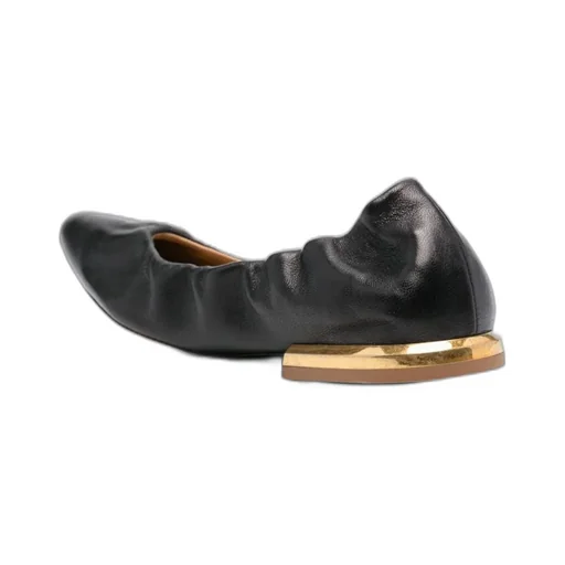 Gathered Detail Slip-On Ballerina Shoes