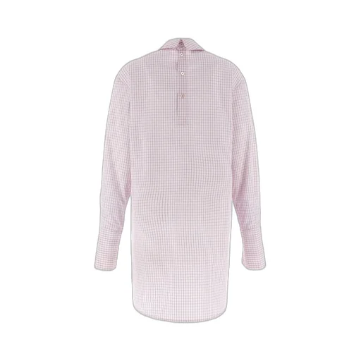 Grid Mock-Neck Long-Sleeve Shirt