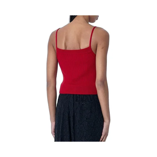 Buttoned Rib Tank Top