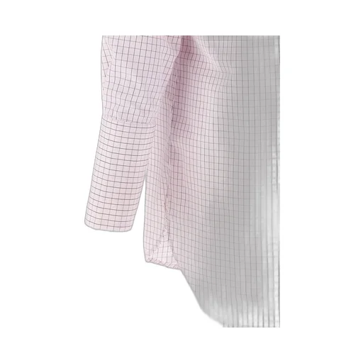 Grid Mock-Neck Long-Sleeve Shirt