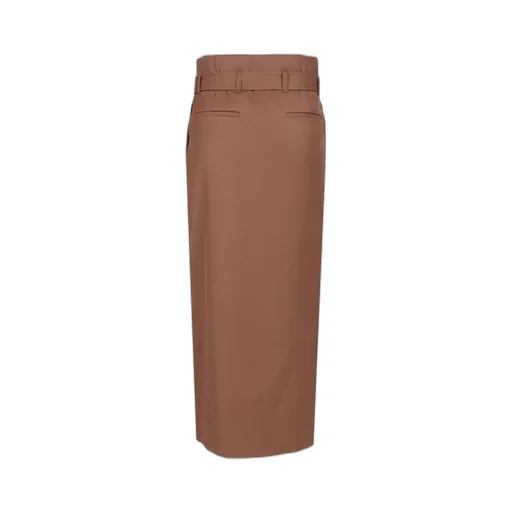 Seaches Belted Midi Skirt
