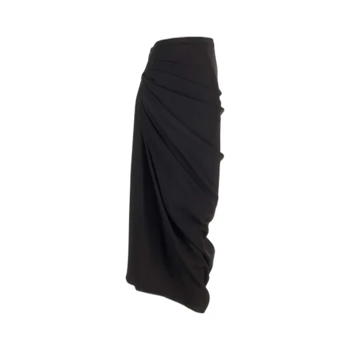 Ruched Detailed Midi Skirt
