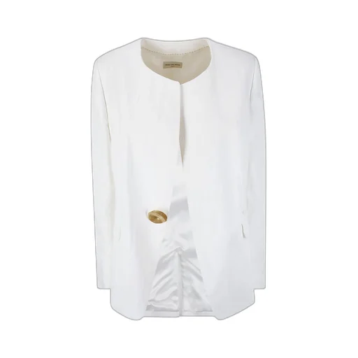 Long-Sleeved Crewneck Blazer