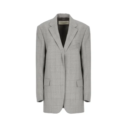Checked Long Blazer