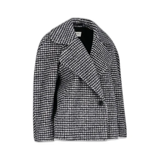 Padded Sleeve Round Coat