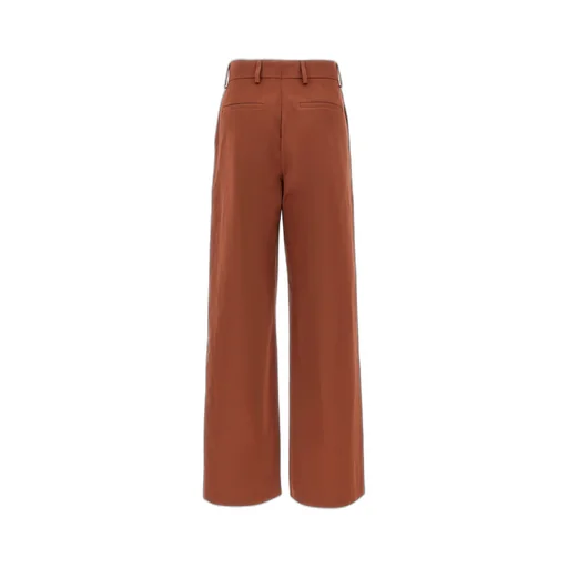 Mid-Waisted Taffeta Trousers