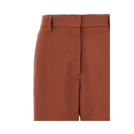 Mid-Waisted Taffeta Trousers
