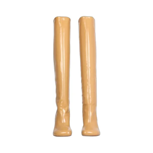 Round-Toe Knee-Length Boots