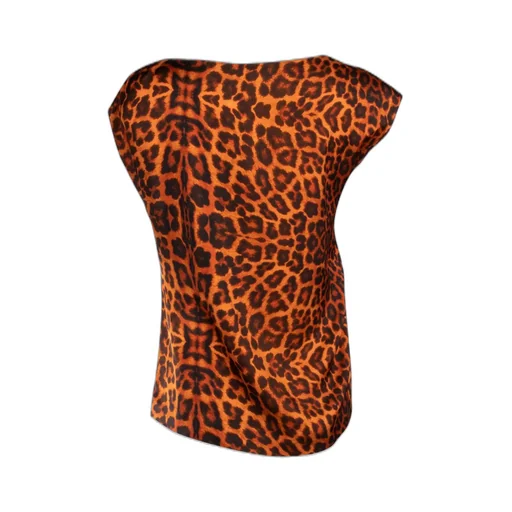 Leopard Printed Ruched Top
