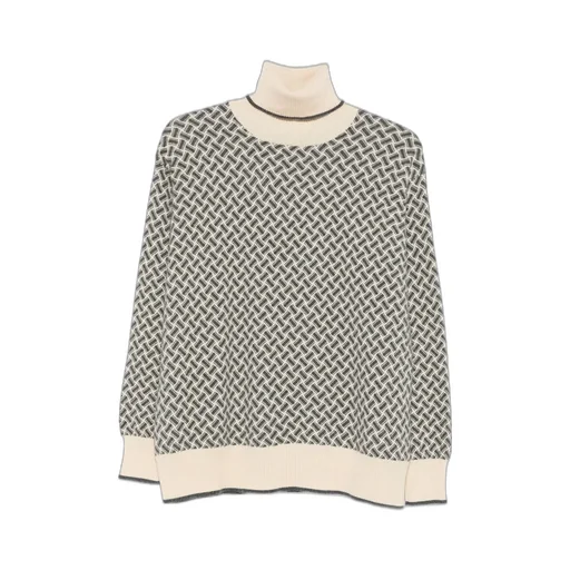 Geometric Turtle-Neck Knitwear